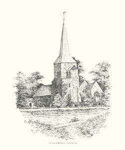 Iglesia de Chislehurst (litografía) de Duncan Moul