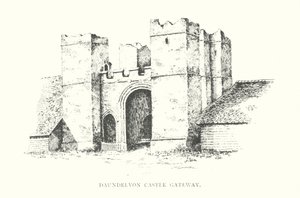Puerta del castillo de Daundelyon (litografía) de Duncan Moul