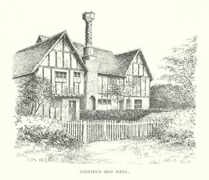 Gosfield Old Hall (litografía) de Duncan Moul