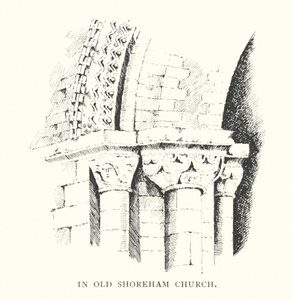 En la iglesia de Old Shoreham (litografía)