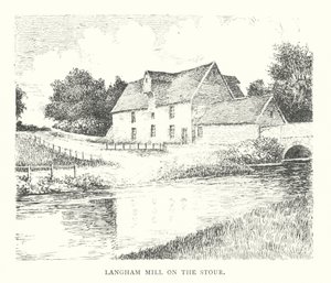 Langham Mill on the Stour (litografía)