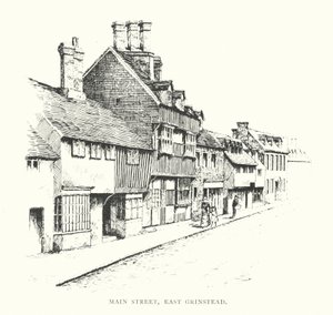 Main street, East Grinstead (litografía)