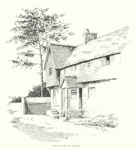 Casas antiguas en Witley (litografía)