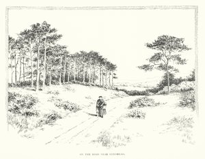 En la carretera cerca de Hindhead (litografía)