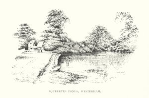 Estanques Squerryes, Westerham (litografía)