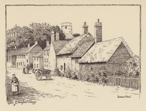 Sussex: Bramber Village (litografía)