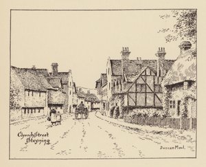 Sussex: Church Street, Steyning (litografía)