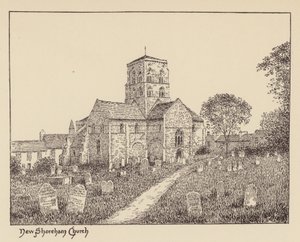 Sussex: Iglesia de New Shoreham (litografía) de Duncan Moul