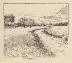 Sussex: El valle del Adur desde Mock Bridge (litografía)