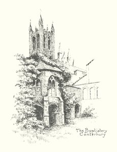 Baptisterio de Canterbury (litografía) de Duncan Moul