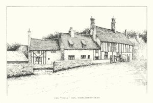 The "Bull" Inn, Wheathampstead (litografía) de Duncan Moul