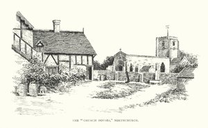 Las "Casas de la Iglesia", Northchurch (litografía)