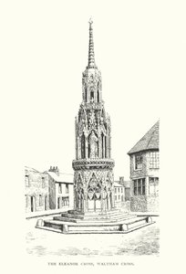 The Eleanor Cross, Waltham Cross (litografía)