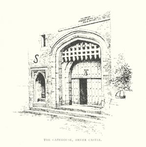 The Gatehouse, Castillo de Hever (litografía) de Duncan Moul