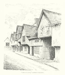 "The Sun Inn", Saffron Walden (litografía) de Duncan Moul