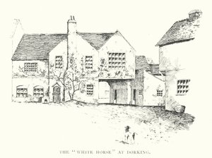 El "Caballo Blanco" en Dorking (litografía) de Duncan Moul
