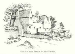 La antigua oficina de correos de Beddington (litografía)