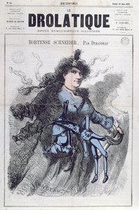 Caricatura de Hortense Schneider (1833-1920) de la portada de 