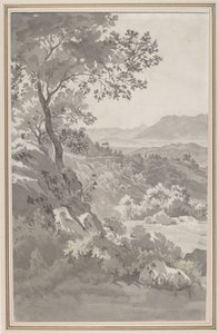 Valle en la campiña italiana de Dutch 19th Century