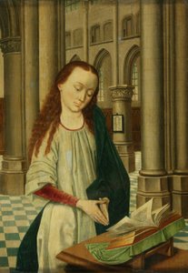 Una santa (óleo sobre tabla) de Dutch School