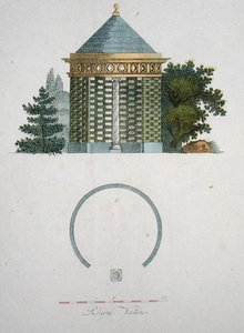 Un pabellón de jardín, de 