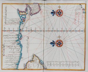 Arabia: Mapa del Mar Arábigo. de Dutch School