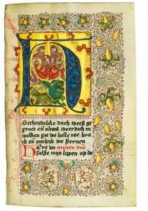 Libro de Horas y Libro de Oraciones en holandés, Bajo Rin, Emmerich, Cleves, c.1480 de Dutch School