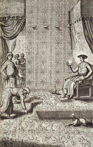 Embajadores chinos ante un gobernante indio, de China Ilustrada por Athanasius Kircher (1601-80) 1667 de Dutch School