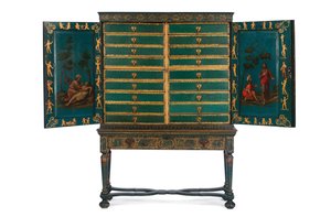 Gabinete de coleccionista sobre soporte, c.1700-30 de Dutch School