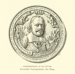 Medalla conmemorativa del almirante Michiel de Ruyter de Dutch School