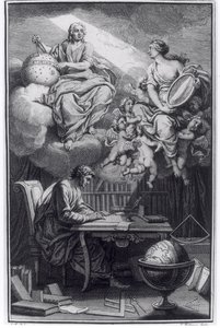 Portada de Elemens de la Philosophie de Neuton por Voltaire, publicado en Ámsterdam, 1738 de Dutch School