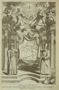 Frontispicio de China Ilustrada por Athanasius Kircher (1601-80) 1667 de Dutch School
