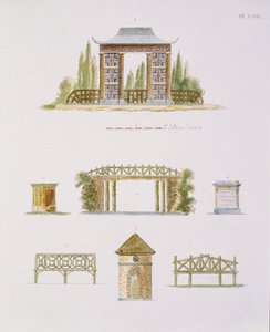 Decoraciones de jardín, de Magazine of Garden Gems, por G. van Laar, publicado 1802