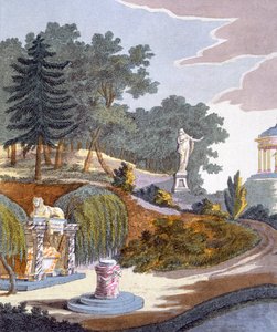 Decoraciones de jardín, de la Revista de Gemas de Jardín por G. van Laar, publicado en 1802 de Dutch School