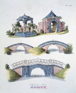 Decoraciones de jardín, de Magazine of Garden Gems por G. van Laar, publicado en 1802
