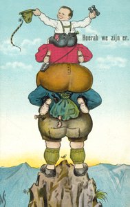 Hurra, ¡hemos llegado! (litografía en color) de Dutch School
