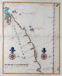 Mapa de Cochin-China, Asia. de Dutch School