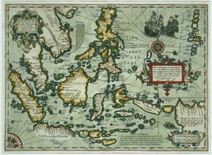 Mapa de las Indias Orientales, pub. 1635 en Ámsterdam