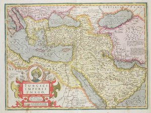 Mapa del Imperio Turco, del Atlas Mercator pub. por Jodocus Hondius, Ámsterdam, 1606