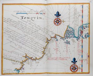 Mapa de la costa de Birmania.