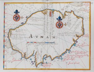 Mapa de la isla de Aynam. de Dutch School