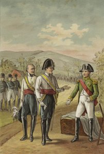 Encuentro de Napoleón y el Emperador Francisco II de Austria después de la Batalla de Austerlitz, 1805