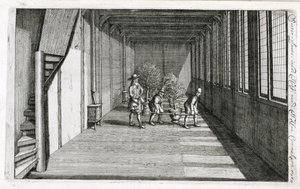 Traslado de árboles al jardín para el verano, de De Nederlandze Hesperides por Jan Commelin, publicado en 1676 de Dutch School