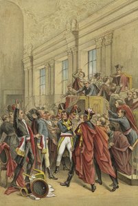 Napoleón expulsando al Consejo de los Quinientos de sus cámaras, Golpe de Estado del 18 de Brumario, 1799 de Dutch School