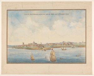 Nueva Ámsterdam y Manhattan, c.1660 de Dutch School