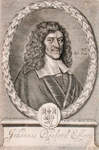 Retrato de John Playford (1623-86) grabado por Frederick Hendrick van Hove (c.1628-98) (grabado) de Dutch School