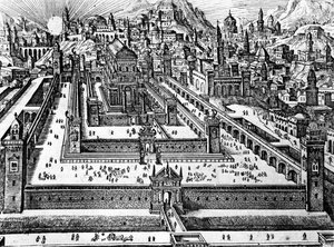 Reconstrucción del Templo de Salomón, c.1700 de Dutch School