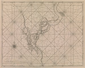 Aproximación fluvial a Surat, c.1726 (grabado) de Dutch School