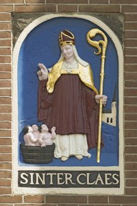 Placa de Papá Noel en la presa