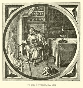 Escena de Houwelick, por Jacob Cats, 1625 de Dutch School